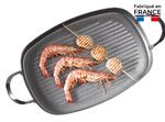 Plancha grill a anses mineral b 38x26cm