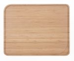 Planche a decouper avec rigole en Bambou alimentaire - 37 x 29 x 1,2 cm