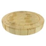 Planche de decoupe charme bois de bout 40 x 30 x 5 cm avec rigole ramasse jus et