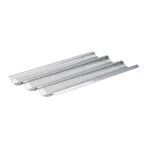 Plaque 3 baguettes inox perfore