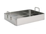 Plat a four inox PRO 35 X 28 cm avec poignees
