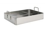 Plat a four inox PRO 45 X 35 cm avec poignees