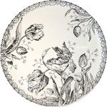 Plat a gateaux TULIPES NOIRES