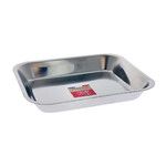 Plat en inox a mariner, a debarrasser ou leche frites 30 x 25 cm x 4.3 cm de hau