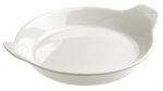 Plat a oeufs en porcelaine blanche a feu o 15 cm