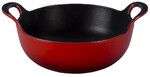 Plat Balti En fonte emaillee 24 cm Cerise
