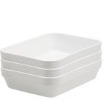 Plat rectangulaire en porcelaine blanche MM 34.5 x 26 x 6.5 cm Londres