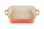 Plat rectangulaire en fonte emaillee 37 cm Volcanique