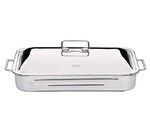 Plat rectangulaire inox 40 26 cm + couvercle