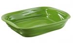 Plat rectangulaire vert lime froisse 30 x 22 cm Hauteur 7 cm