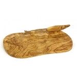 Plateau a Fromage en bois d'olivier 30 X 18 cm fait-main avec couteau a fromage
