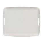 Plateau Acrylique 54 X 43 cm avec anses interieures Lin Blanc