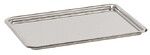 Plateau patissier inox bord rond 31x24cm