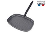 Poele grill rectangulaire queue fonte 38 x 26 cm