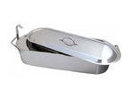 Poissonniere inox 'standard' 50 cm fond induction avec anses et couvercle inox