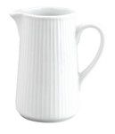 Pot a lait / Cremier 13 cl avec couvercle en porcelaine blanche 'Plisse' de Pill