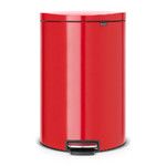 Poubelle a pedale 'Silent' gain de place FlatBack rouge, 40 litres