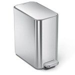 Poubelle compacte a pedale 5 L. en acier brosse