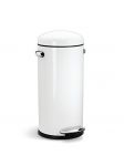 Poubelle retro a pedale - 30L - blanc (modele G)