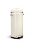 Poubelle retro a pedale - 30L - creme (modele G)