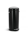 Poubelle retro a pedale - 30L - noir (modele G)