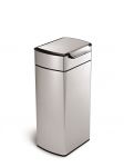 Poubelle Simplehuman rectangulaire inox 30 L. Easy touch-bar (Sac H)