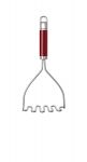Presse puree inox poignee rouge