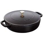 Sauteuse Chistera en fonte noir mat o 24 cm avec couvercle