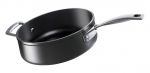 Sauteuse Droite 26 cm avec Poignee d'Assistance antiadherente noire Les Forgees