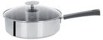 Sauteuse 24 cm Poignee Grise Inox Mutine Fixe