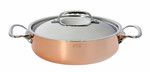 Sautoir cuivre-inox a couv. o 28cm - new