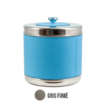 Seau a glace revetement vachette imprimee - gris fume, L
