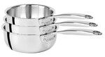Serie de 3 casseroles 16 a 20 cm CastelPro Poignee Fixe
