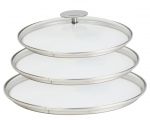 Serie de de 3 couvercles de 16 a 20 C verre Platine