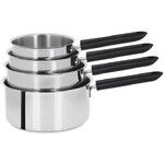 SERIE DE 4 CASSEROLES MUTINE 2 FIXE - POIGNEE BAKELITE NOIRE