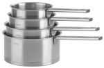 Serie de de 4 casseroles de 14 a 20 cm inox Strate a poignee fixe