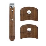 Set 1 Poignee Et 2 Anses Amovible Casteline Bois Noyer