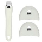 Set compose dune poignee et de deux anses Mutine 02 amovible coloris blanc