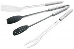 Set a barbecue comprenant fourchette, spatule et pince en coffret