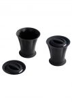 Set de 2 moules flan/canneles silicone noir Mastrad