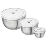 Set de 3 bols sous vide avec couvercle ZWILLING FRESH & SAVE, S/M/L, 6-PCS, Acie