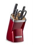 Set de 4 couteaux + bloc metal rouge
