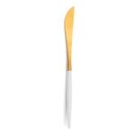Set de 6 couteaux a steak Goa en acier inoxydable brosse Gold & manche blanc