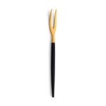 Set de 6 fourchettes japonaise Goa en acier inoxydable brosse Gold & manche noir