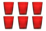 Set de 6 Verres a eau en verre 300 ml Rouge