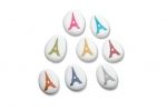 Set de 8 galets porte couteaux "Tour Eiffel"