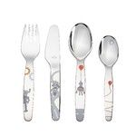 Set 4 couverts de table en inox pour enfant 'Petit Robot'