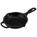 Skillet en fonte emaillee Rond 16 cm Noir Mat