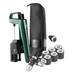 Systeme de service au verre Timeless Six vert avec 10 accessoires & une housse de transport