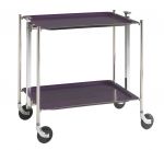 Desserte de cuisine Textable chrome 2 plateaux violet Purple